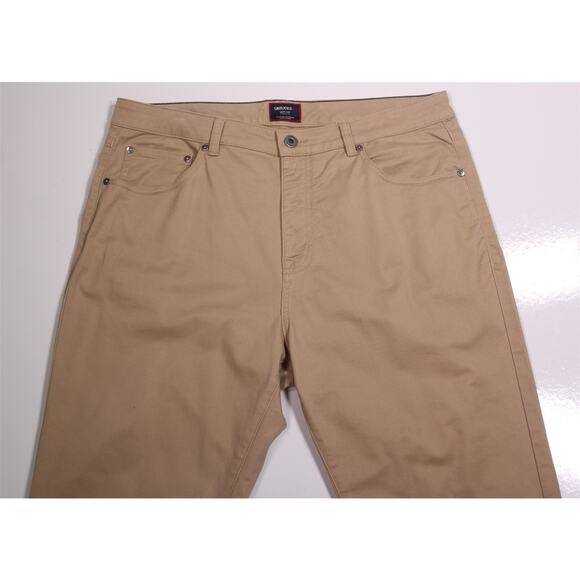 Untuckit Khaki Tan 5-Pocket Straight Fit Pants Trousers Chinos 34x28 - Picture 1 of 7